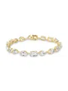 Effy Women's 14k Yellow Gold & White Topaz Bracelet In Yellow Gold