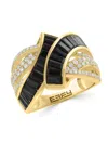 Effy Women's 14k Yellow Gold, Black Spinel & Diamond Ring In Gold