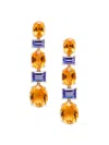 Effy Women's 14k Yellow Gold, Citrine & Tanzanite Drop Earrings In Yellow Gold
