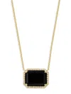 Effy Women's 14k Yellow Gold Diamond And Onyx Necklace In Multi
