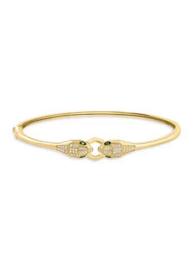 Effy Women's 14k Yellow Gold, Diamond & Tsavorite Bangle In Pink