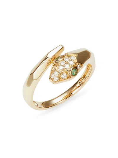 Effy Women's 14k Yellow Gold, Emerald & Diamond Ring