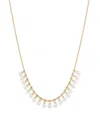 Effy Women's 14k Yellow Gold, Freshwater Pearl & 0.08 Tcw Diamond Necklace In Metallic