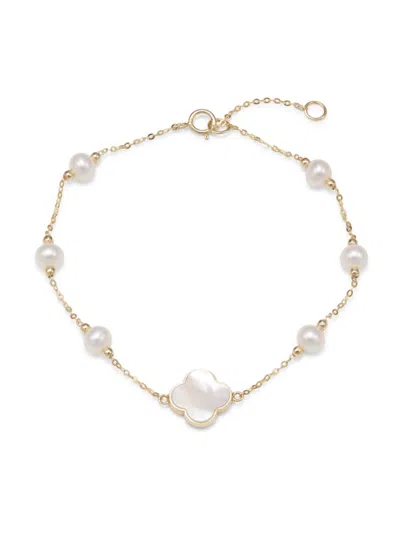 Effy Women's 14k Yellow Gold, Freshwater Pearl & Mother-of-pearl Bracelet
