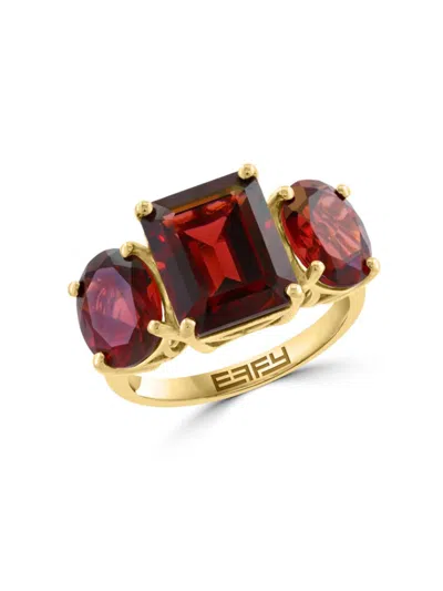Effy Women's 14k Yellow Gold, Garnet & Diamond Ring