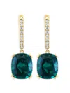 Effy Women's 14k Yellow Gold, Lab Grown Emerald & Lab Grown Diamond Drop Earrings In Yellow Gold