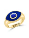 Effy Women's 14k Yellow Gold, Lapis Lazuli & Diamond Ring In Yellow Gold