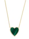Effy Women's 14k Yellow Gold, Malachite & Diamond Pendant Necklace In Gold