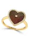 Effy Women's 14k Yellow Gold, Mother-of-pearl & 0.11 Tcw Diamond Ring In Gold