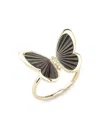 Effy Women's 14k Yellow Gold, Mother Of Pearl & Diamond Butterfly Ring In Gold