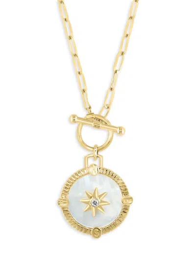 Effy Women's 14k Yellow Gold, Mother Of Pearl & Diamond North Star Toggle Necklace