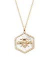 Effy Women's 14k Yellow Gold, Mother Of Pearl & Diamond Pendant Necklace In Yellow Gold