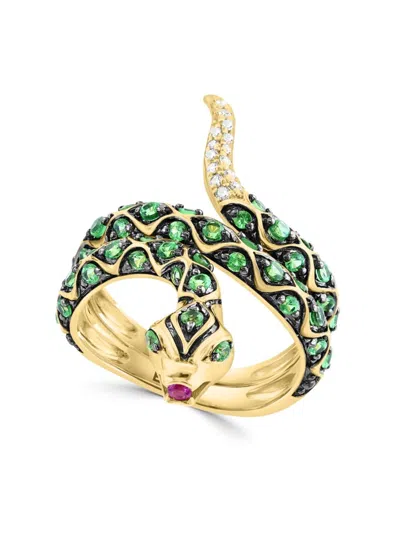 Effy Women's 14k Yellow Gold Multi Stone Snake Ring