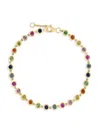 Effy Women's 14k Yellow Gold, Multicolor Sapphire & Tsavorite Bracelet In Multi