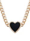 Effy Women's 14k Yellow Gold, Onyx & Diamond Heart Pendant Necklace In Onyx