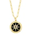 Effy Women's 14k Yellow Gold, Onyx & Diamond Star Pendant Necklace In Onyx