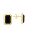Effy Women's 14k Yellow Gold, Onyx & Diamond Stud Earrings In Yellow Gold