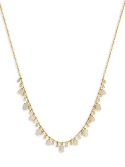 Effy Women's 14k Yellow Gold, Opal & Diamond Necklace