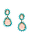 Effy Women's 14k Yellow Gold, Pink Opal, Turquoise & Diamond Drop Earrings In Pink