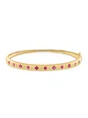 Effy Women's 14k Yellow Gold, Ruby & Diamond Bangle Bracelet In Yellow Gold