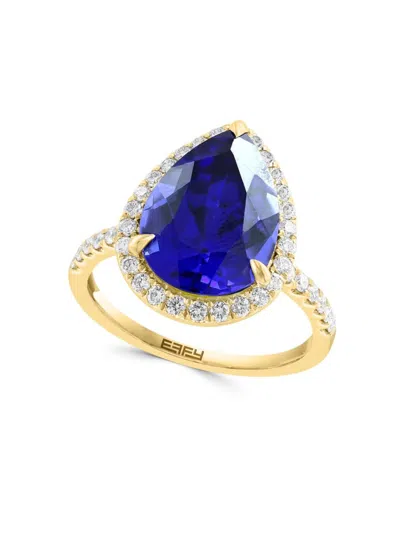 Effy Women's 14k Yellow Gold, Sapphire & Diamond Ring
