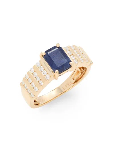 Effy Women's 14k Yellow Gold, Sapphire & Diamond Ring