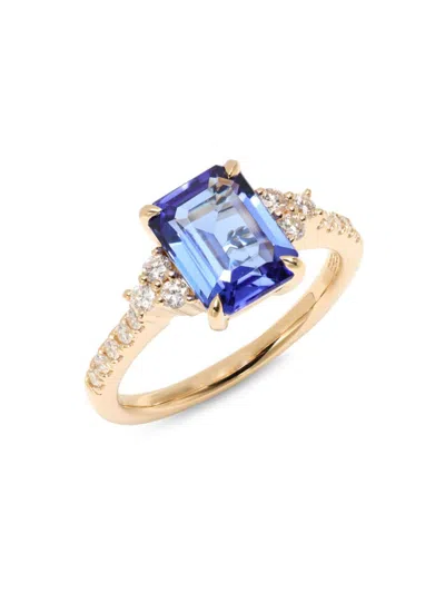 Effy Women's 14k Yellow Gold, Tanzanite & 0.27 Tcw Diamond Ring