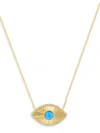 Effy Women's 14k Yellow Gold, Turquoise & Diamond Necklace In Gold
