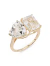 Effy Women's 14k Yellow Gold, White Topaz & Diamond Ring In Yellow Gold