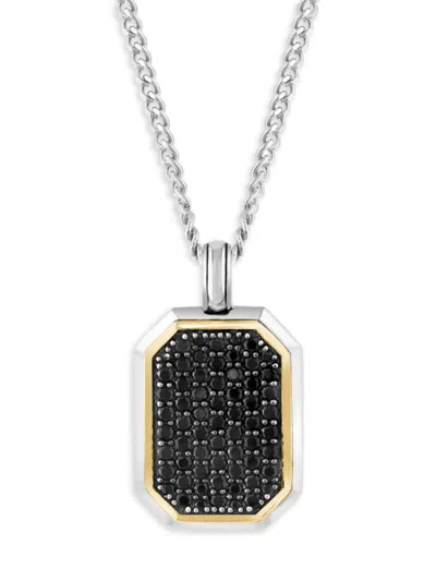 Effy Women's 14k Yellow Goldplated Sterling Silver & Black Spinel Pendant Necklace