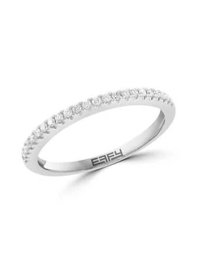 Effy Women's 18k White Gold & 0.14 Tcw Diamond Band Ring