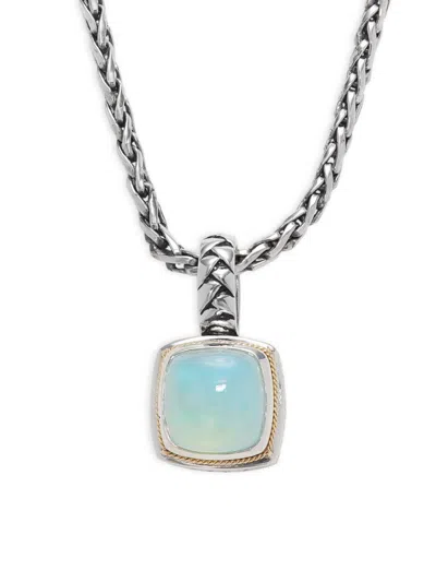 Effy Women's 18k Yellow Gold, Sterling Silver & Chalcedony Pendant Necklace