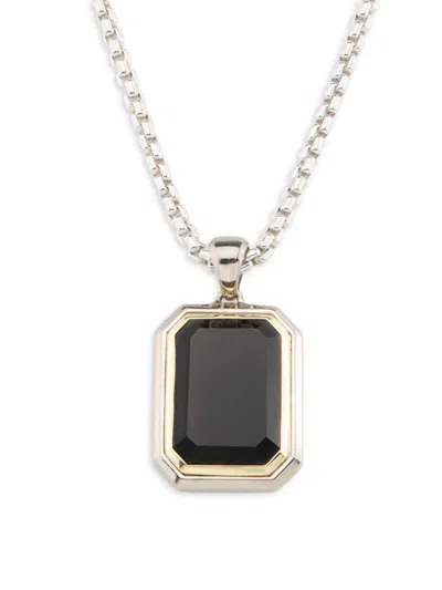 Effy Women's 18k Yellow Gold, Sterling Silver & Onyx Pendant Necklace