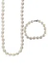 Effy Women's 2-piece Sterling Silver & 8.5-9mm Freshwater Pearl Necklace & Bracelet Set In Silver
