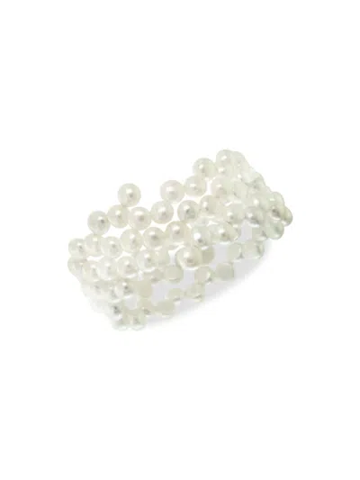 Effy Women's 6-7mm White Freshwater Pearl Bangle Bracelet