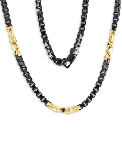Effy Women's 925 Gold-plated Sterling Silver & Black Spinel Necklace In Multi