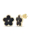 Effy Women's Diamond & Mother-of-pearl Floral 14k Yellow Gold Earrings