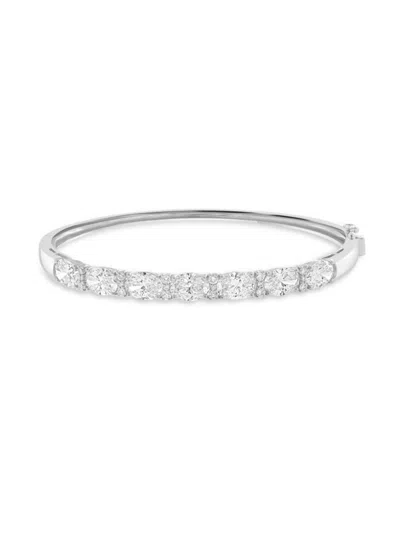 Effy Women's  14k White Gold & 6.26 Tcw Lab-grown Diamond Bangle