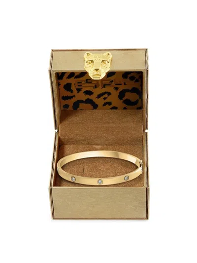 Effy Women's  Radiant Value 14k Goldplated Sterling Silver & 0.24 Tcw Diamond Bangle Bracelet