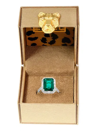 Effy Women's Radiant Value 14k White Gold, Emerald & Diamond Ring