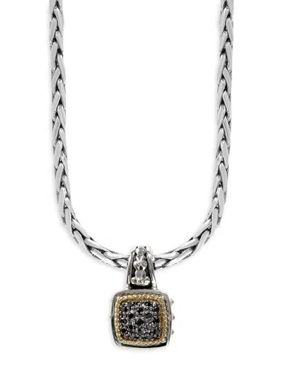 Effy Women's Sterling Silver, 18k Yellow Gold & 0.2 Tcw Diamond Pendant Necklace