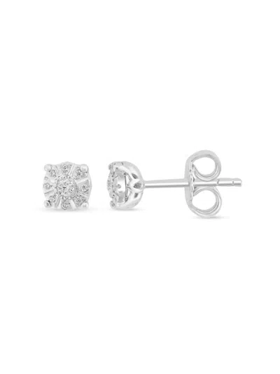 Effy Women's Sterling Silver & 0.09 Tcw Diamond Stud Earrings