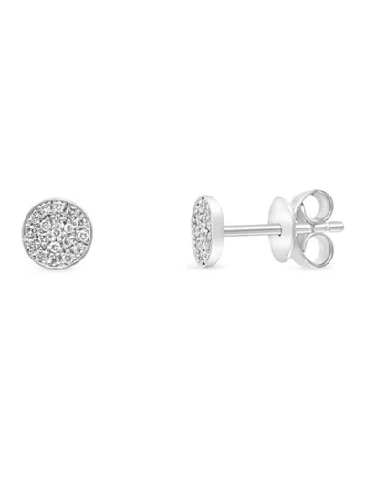 Effy Women's Sterling Silver & 0.14 Tcw Diamond Round Stud Earrings In Metallic