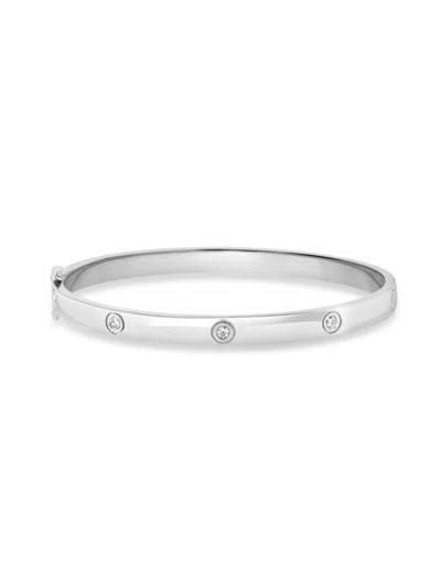 Effy Women's Sterling Silver & 0.24 Tcw Diamond Bangle Bracelet