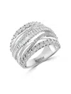 Effy Women's Sterling Silver & 0.98 Tcw Diamond Ring In White Gold