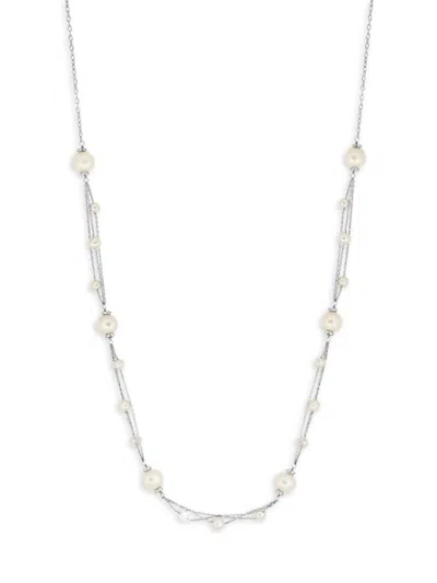 Effy Women's Sterling Silver & 4-7mm Freshwater Pearl Necklace In Metallic