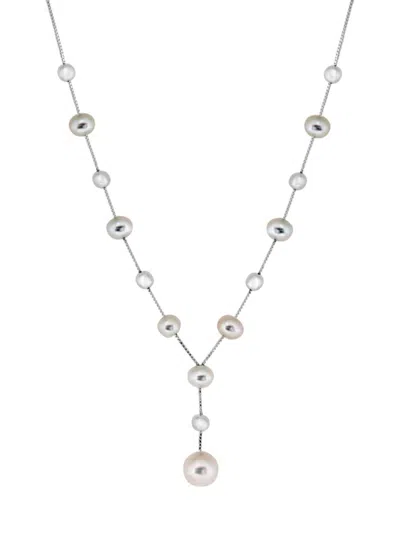 Effy Women's Sterling Silver & 6-9mm Freshwater Pearl Lariat Necklace