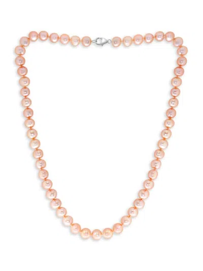 Effy Women's Sterling Silver & 7-8mm Peach Freshwater Pearl Necklace