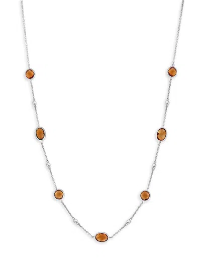 Effy Women's Sterling Silver & Citrine Chain Necklace In Metallic