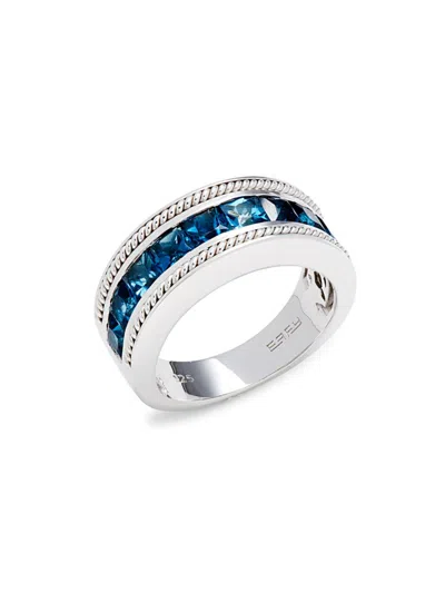 Effy Women's Sterling Silver & London Blue Topaz Band